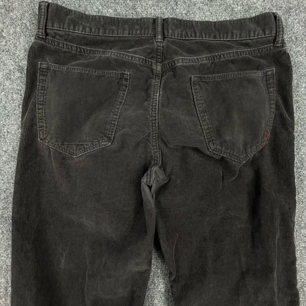 Banana Republic Straight Corduroy Pants Mens Size 36x30 Black Baggy Wide Leg Y2K
